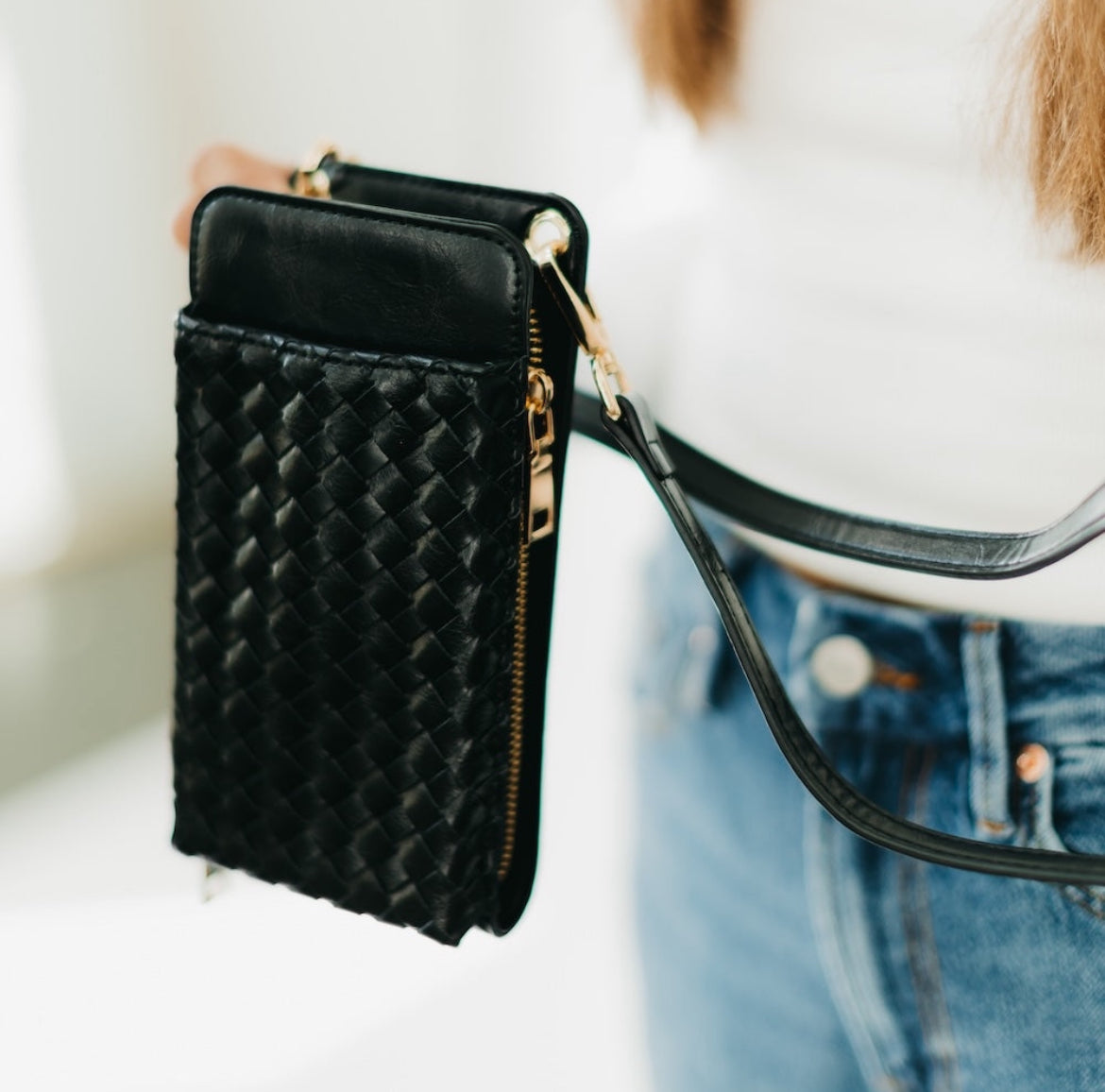 Woven Double Duty Phone Bag