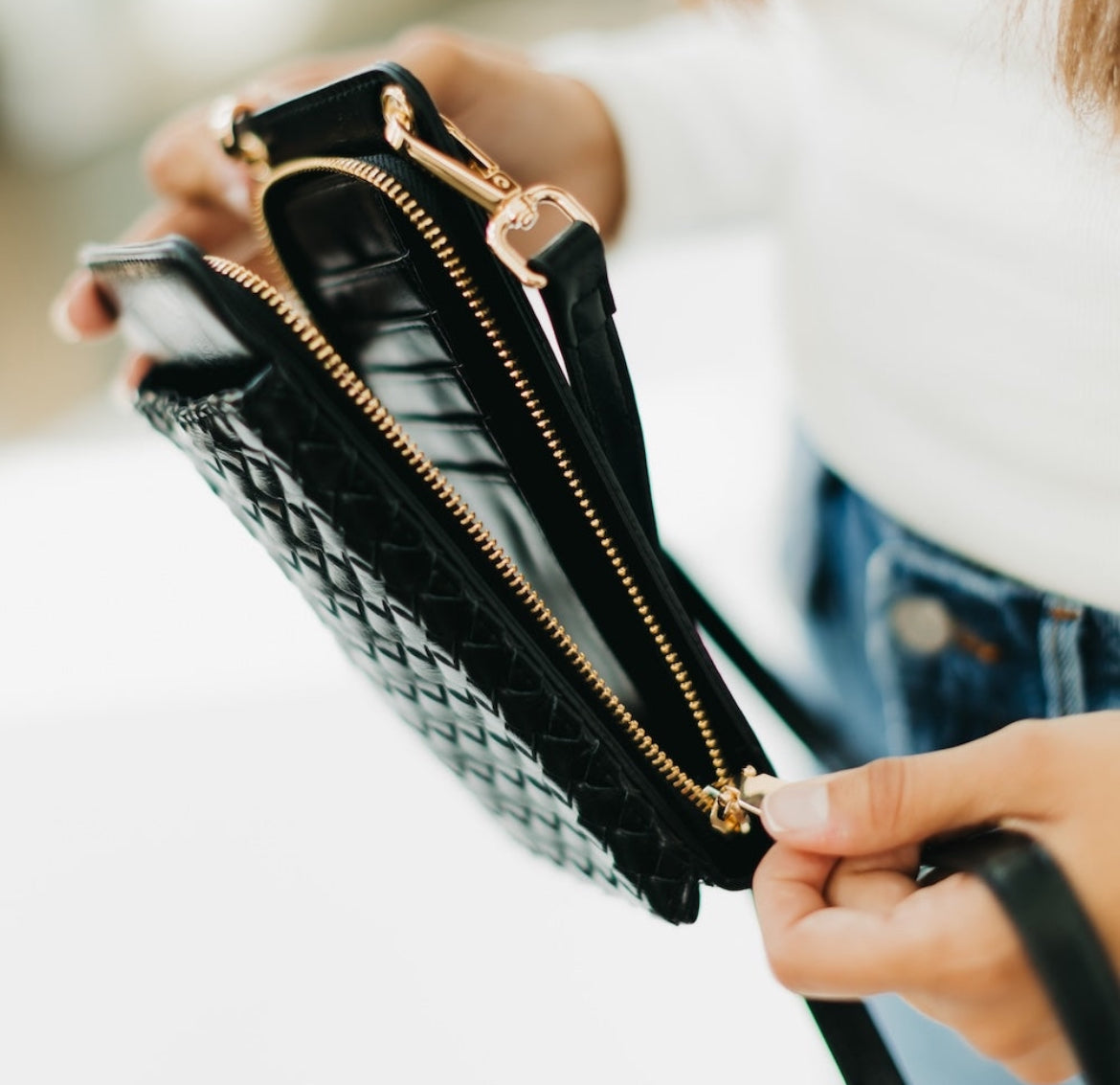 Woven Double Duty Phone Bag