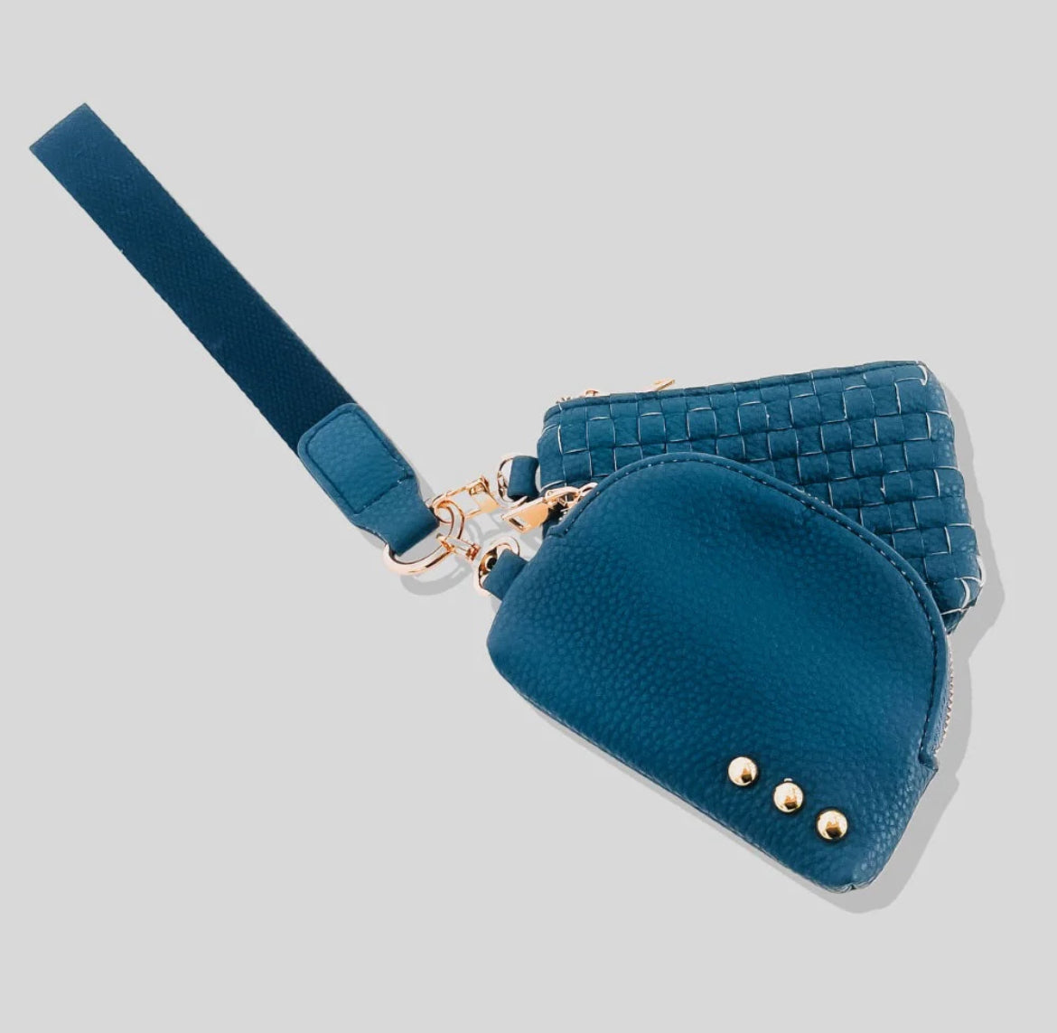 Wanderlust Woven Dual Pouch Wristlet