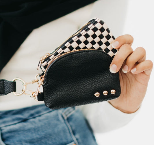 Wanderlust Woven Dual Pouch Wristlet