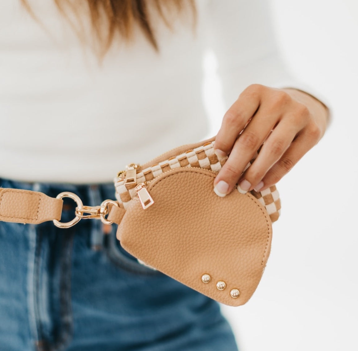 Wanderlust Woven Dual Pouch Wristlet