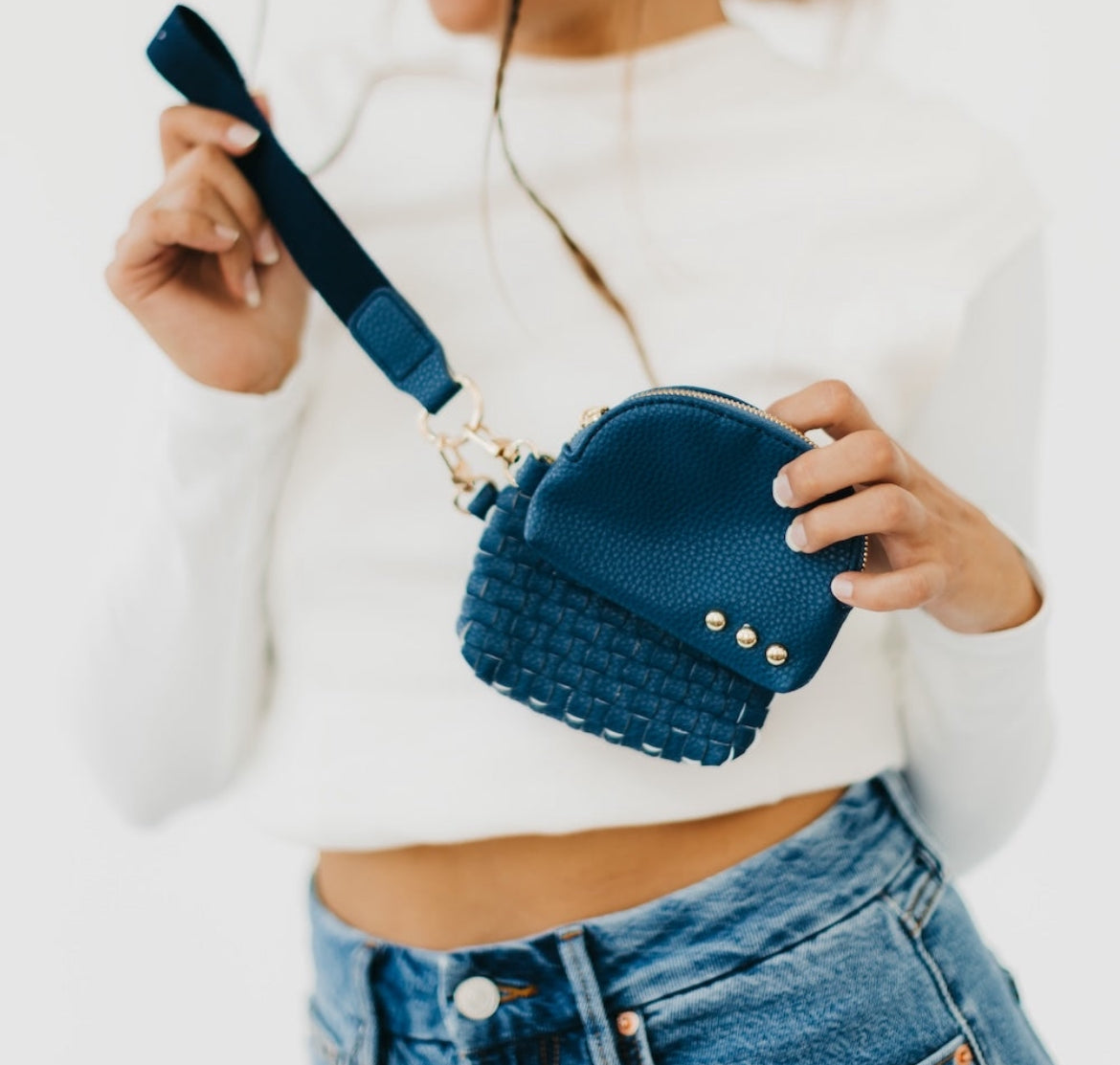Wanderlust Woven Dual Pouch Wristlet