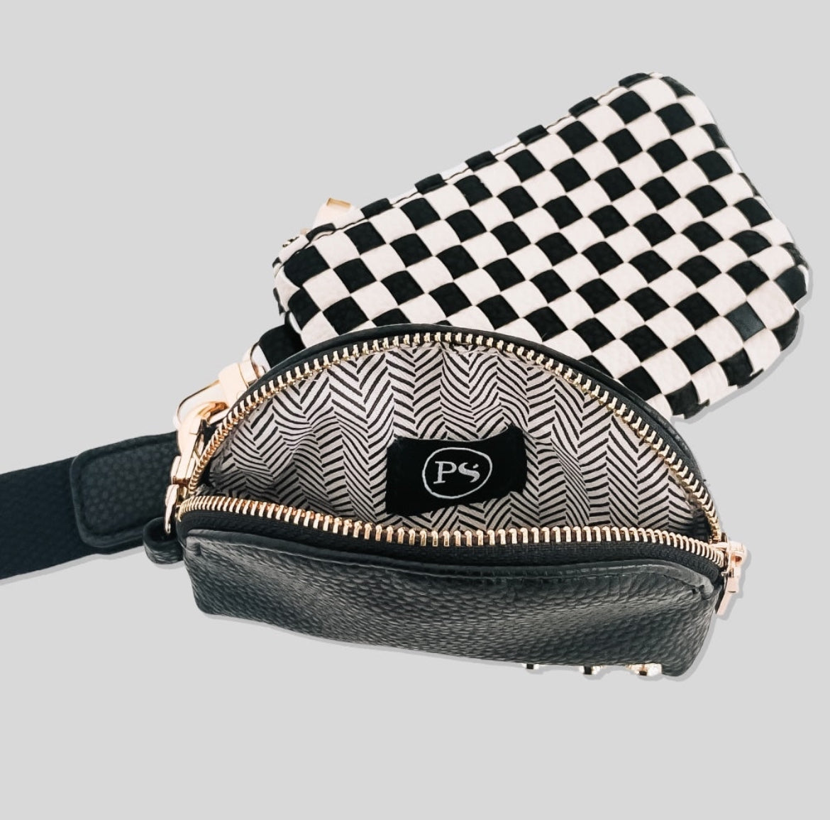 Wanderlust Woven Dual Pouch Wristlet