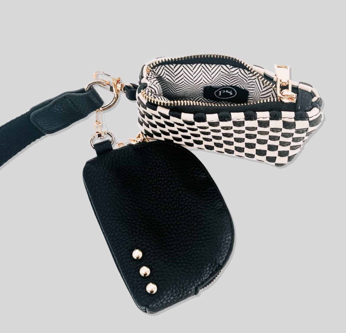 Wanderlust Woven Dual Pouch Wristlet